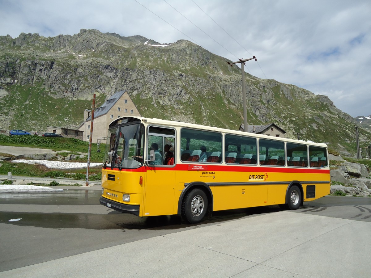 (127'591) - AVG Meiringen - Nr. 74/BE 607'481 - Saurer/R&J (ex P 24'357) am 4. Juli 2010 in Gotthard, Passh�he