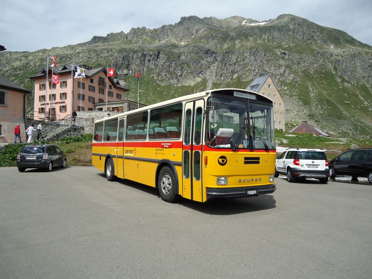 (127'593) - AVG Meiringen - Nr. 74/BE 607'481 - Saurer/R&J (ex P 24'357) am 4. Juli 2010 in Gotthard, Passh�he
