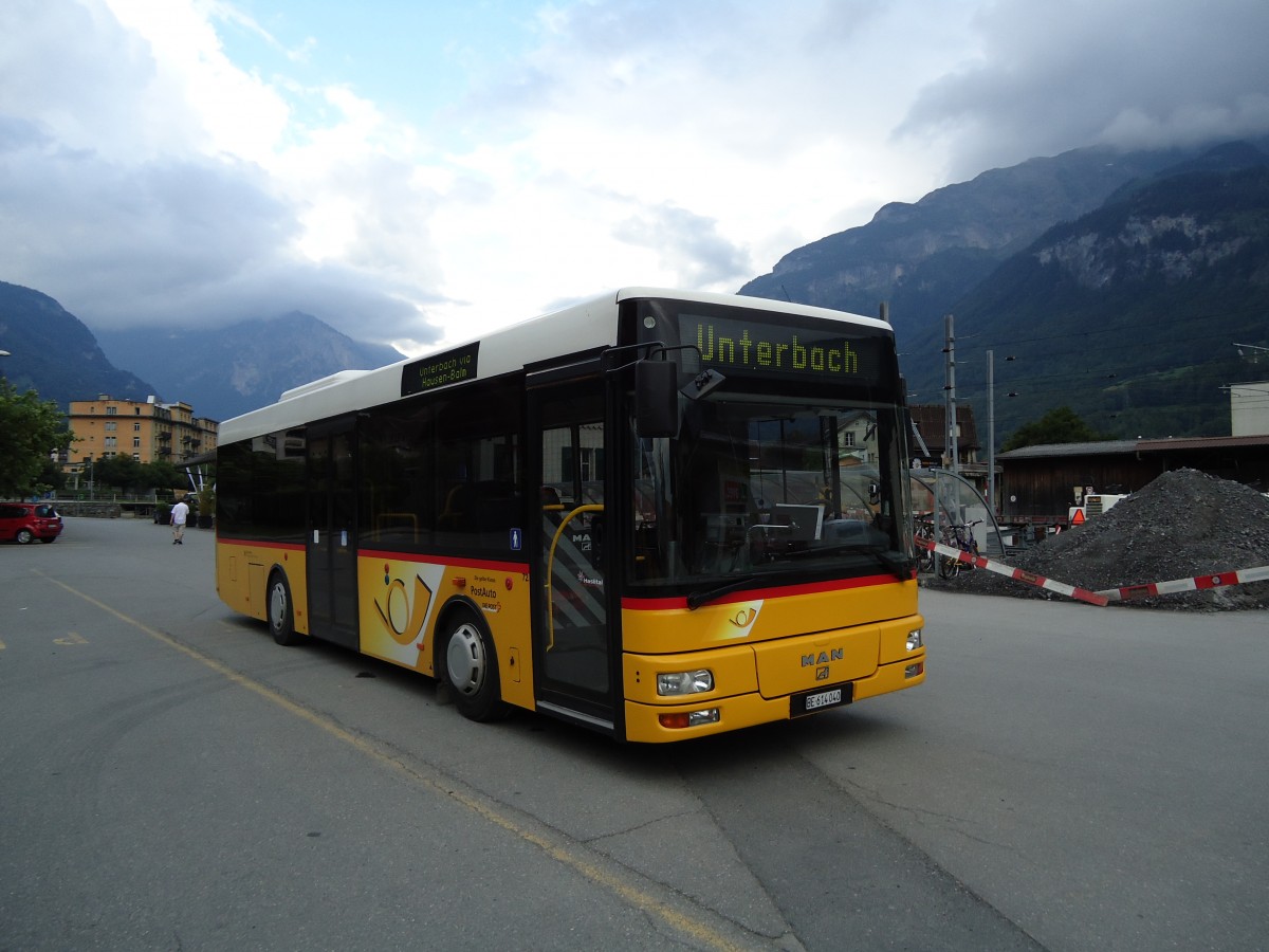 (127'626) - AVG Meiringen - Nr. 72/BE 614'040 - MAN/G�ppel am 4. Juli 2010 in Meiringen, Postautostation