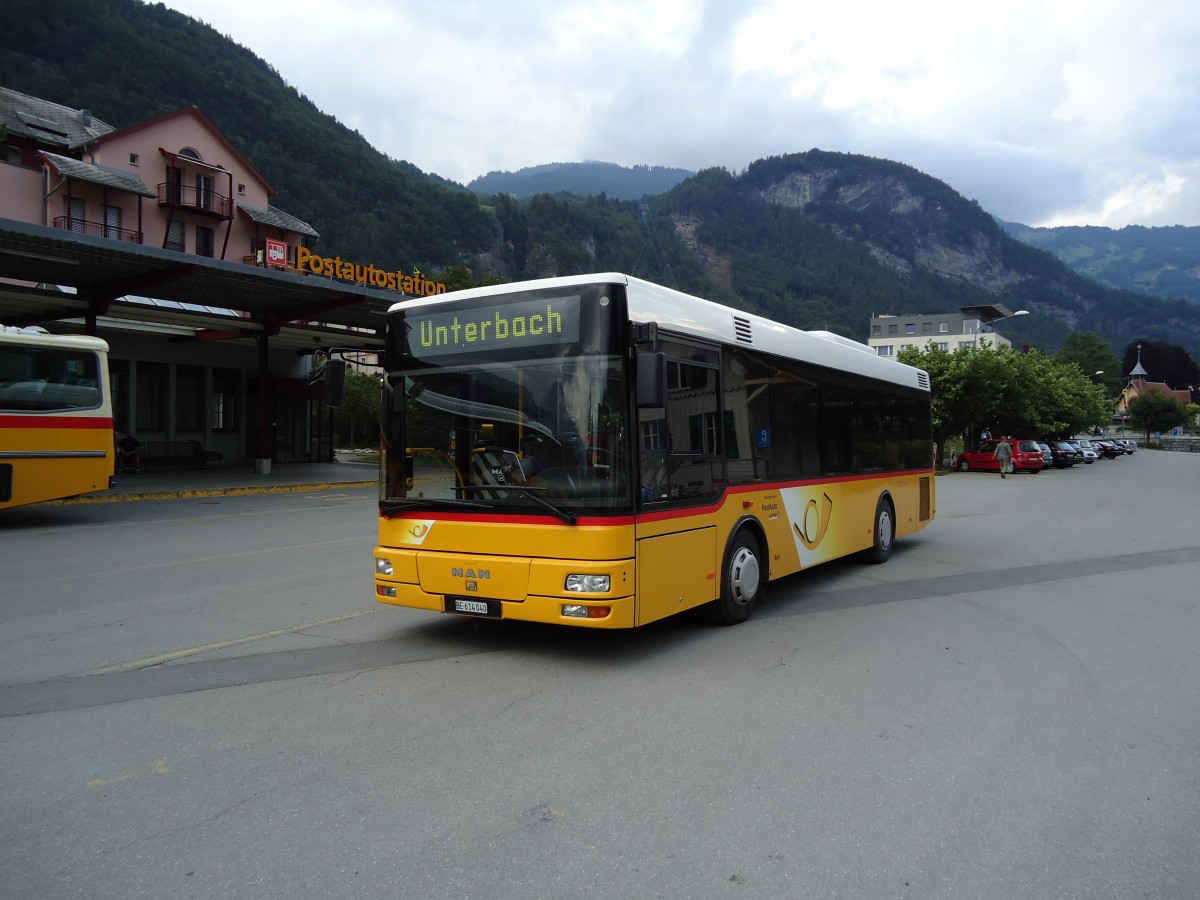 (127'627) - AVG Meiringen - Nr. 72/BE 614'040 - MAN/G�ppel am 4. Juli 2010 in Meiringen, Postautostation