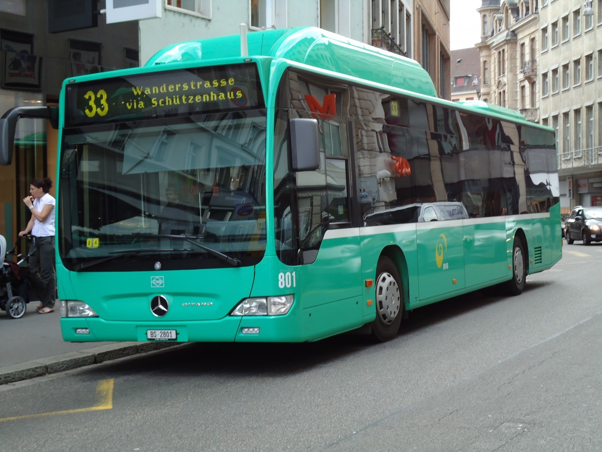 (127'657) - BVB Basel - Nr. 801/BS 2801 - Mercedes am 6. Juli 2010 in Basel, Schiffl�nde