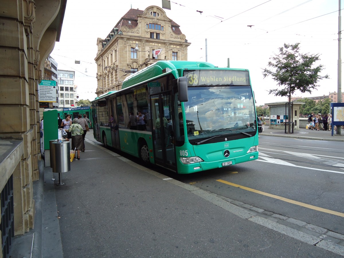 (127'658) - BVB Basel - Nr. 805/BS 2805 - Mercedes am 6. Juli 2010 in Basel, Schiffl�nde