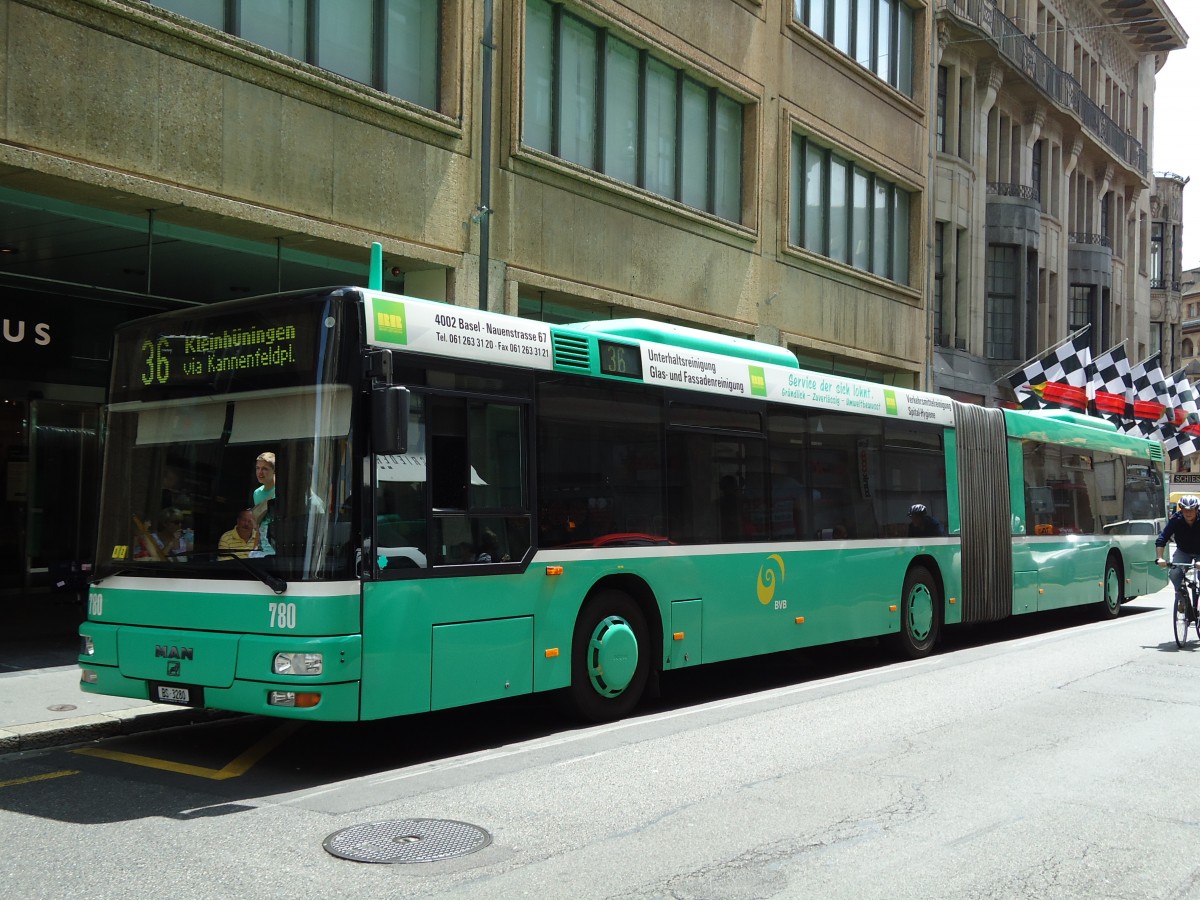 (127'675) - BVB Basel - Nr. 780/BS 3280 - MAN am 6. Juli 2010 in Basel, Schiffl�nde