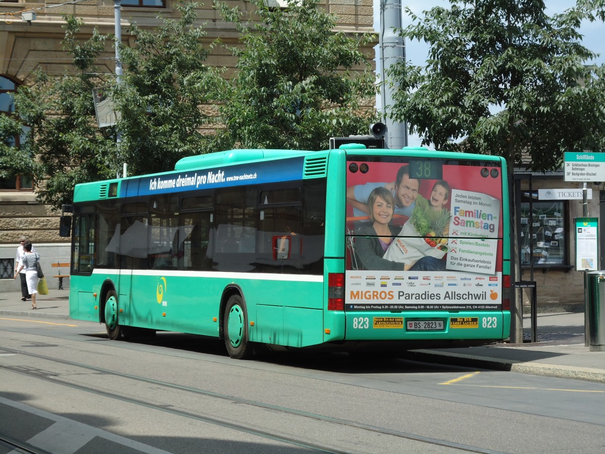 (127'677) - BVB Basel - Nr. 823/BS 2823 - MAN am 6. Juli 2010 in Basel, Schiffl�nde