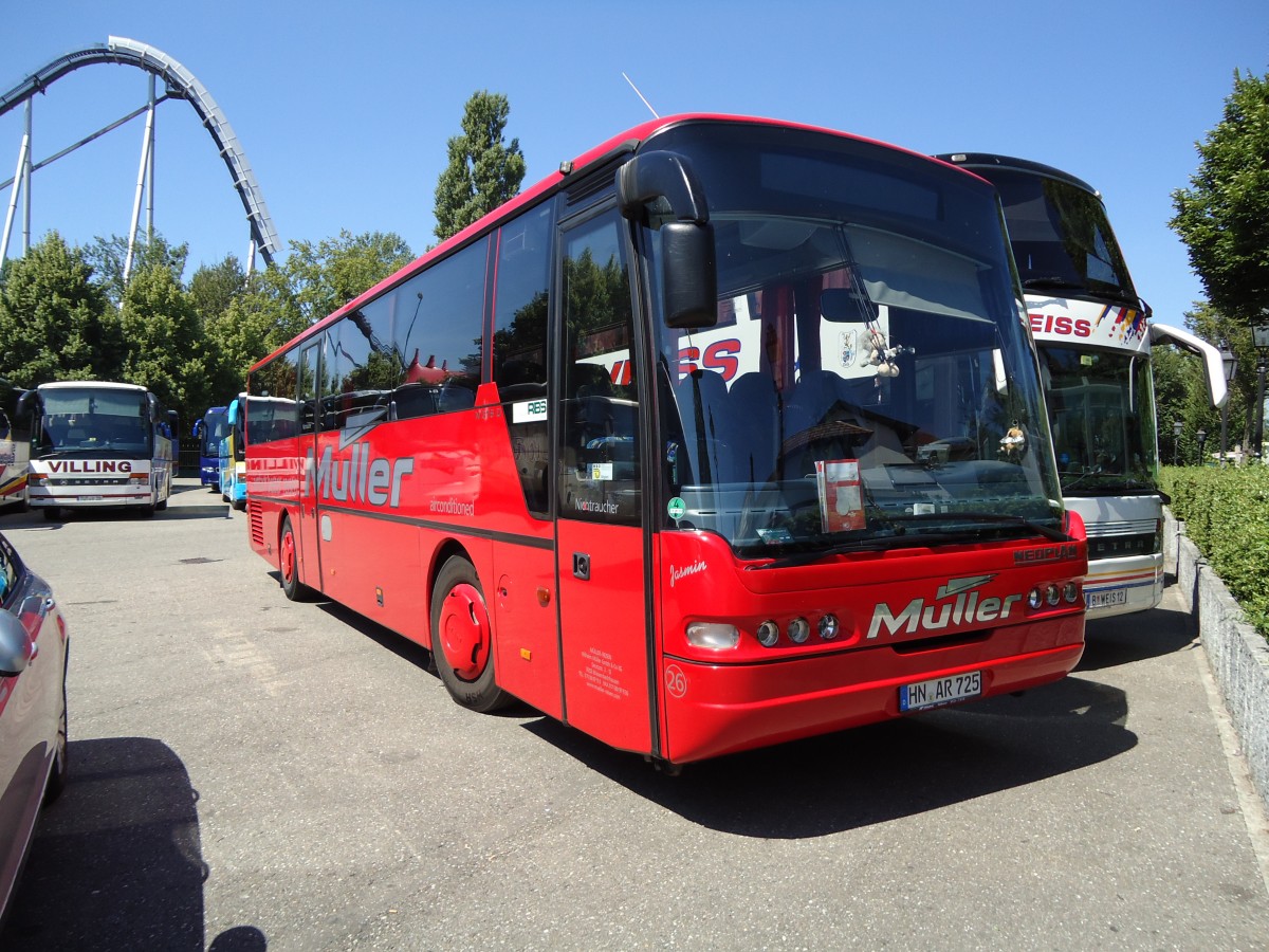(127'736) - M�ller, Massenbachhausen - Nr. 26/HN-AR 725 - Neoplan am 7. Juli 2010 in Rust, Europapark