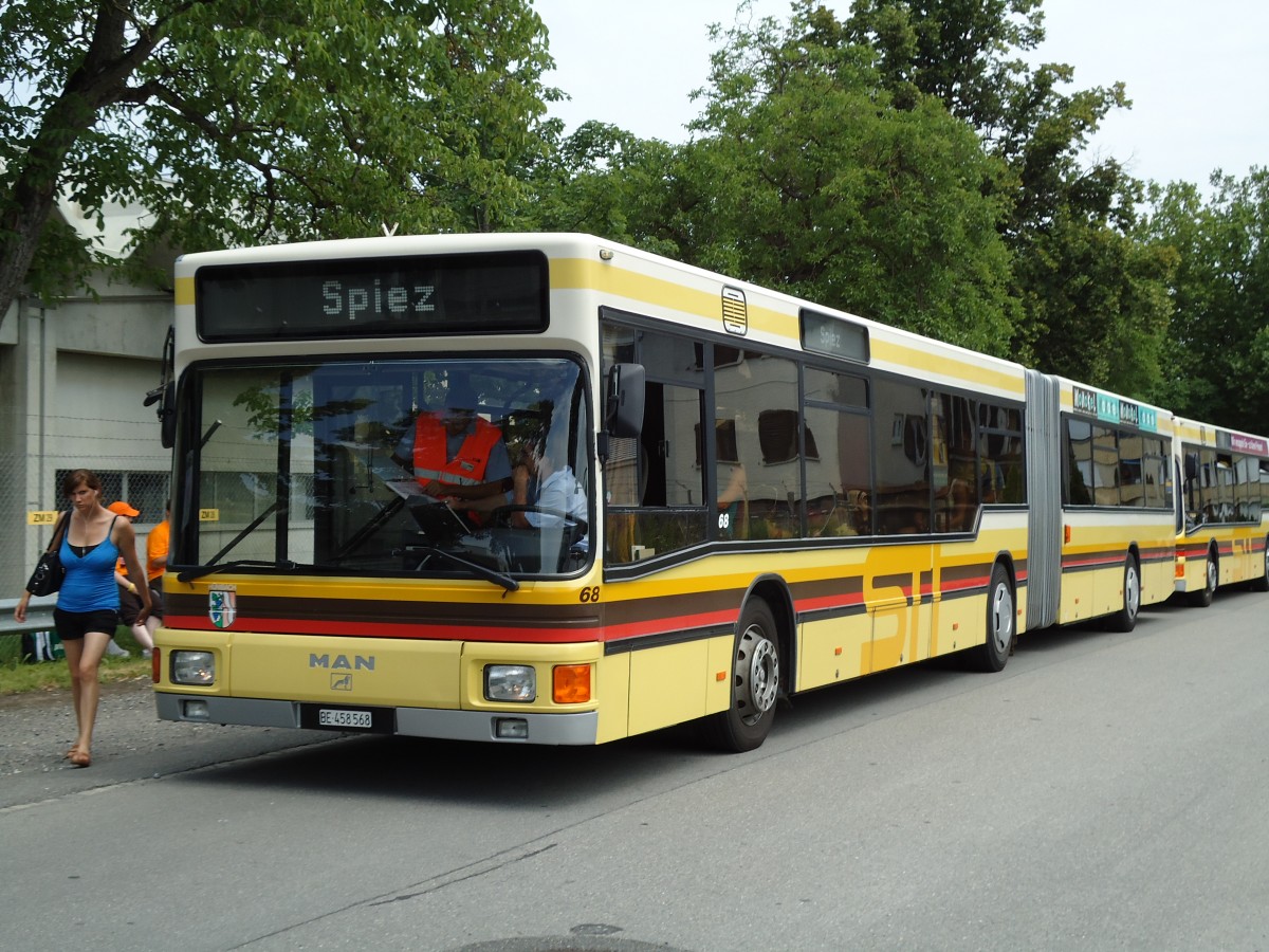 (127'942) - STI Thun - Nr. 68/BE 458'568 - MAN am 11. Juli 2010 in Thun, R�tlistrasse