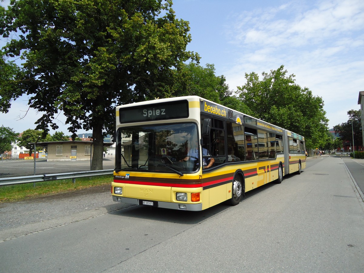 (127'950) - STI Thun - Nr. 71/BE 385'871 - MAN am 11. Juli 2010 in Thun, R�tlistrasse