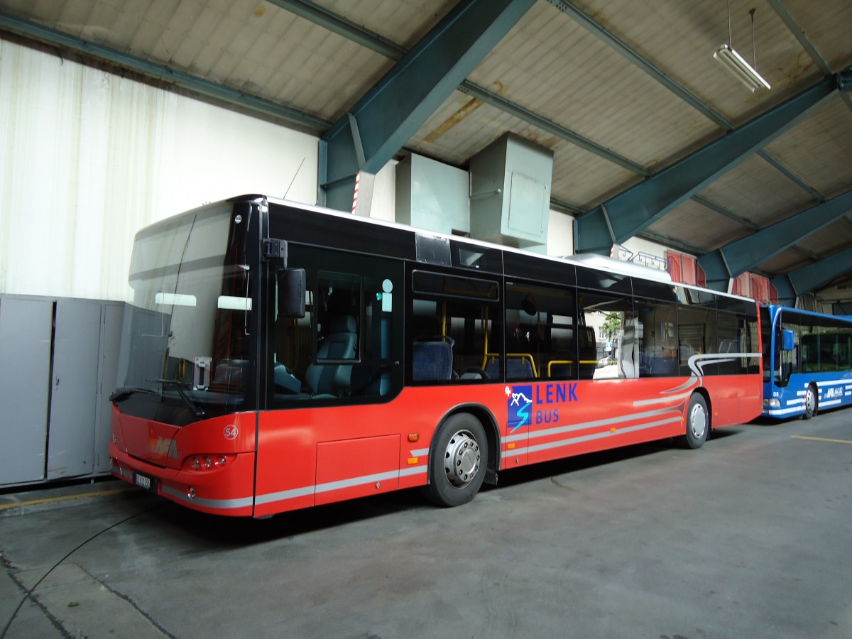 (127'955) - AFA Adelboden - Nr. 54/BE 611'054 - Neoplan (ex VBZ Z�rich Nr. 243) am 11. Juli 2010 im Autobahnhof Adelboden