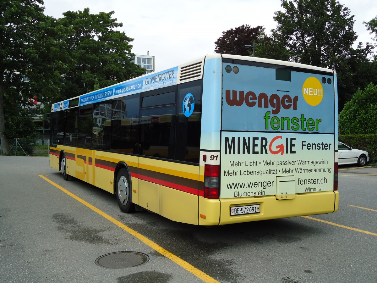 (128'018) - STI Thun - Nr. 91/BE 572'091 - MAN am 24. Juli 2010 bei der Schiffl�ndte Thun