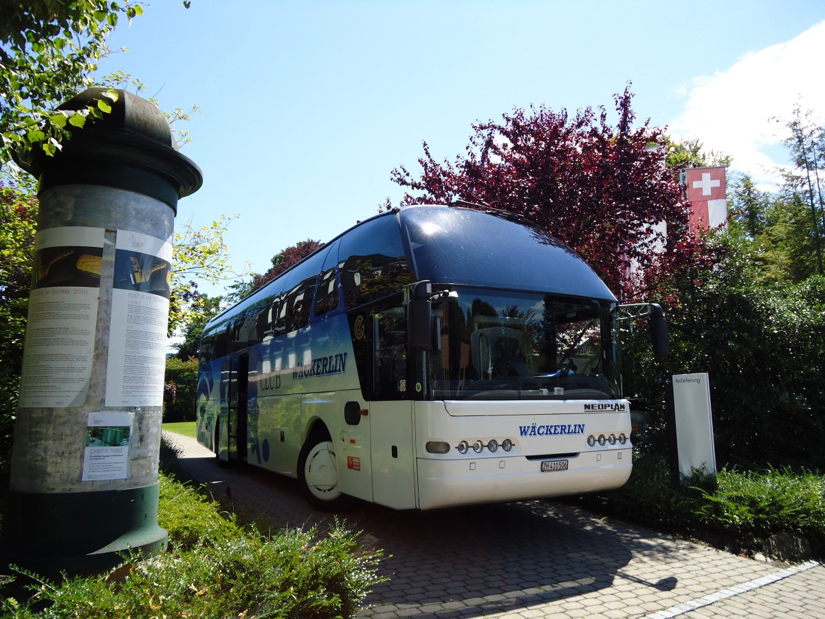 (128'176) - W�ckerlin, Z�rich - ZH 410'506 - Neoplan am 1. August 2010 in Thun, Hotel Seepark