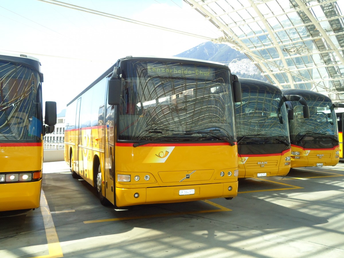 (128'269) - PostAuto Graub�nden - GR 164'371 - Volvo (ex PostAuto Wallis Nr. 18; ex P 25'626) am 7. August 2010 in Chur, Postautostation