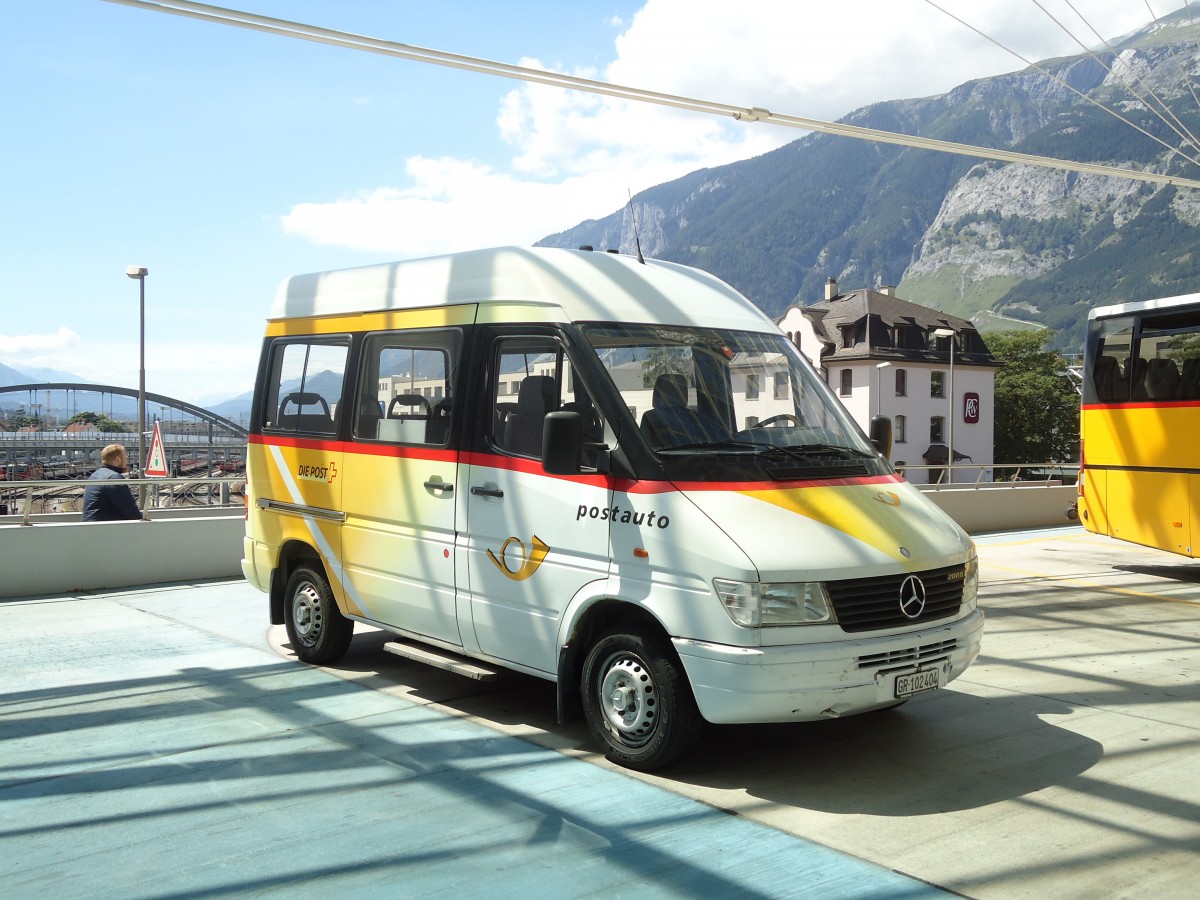 (128'271) - PostAuto Graub�nden - GR 102'404 - Mercedes (ex P 21'071) am 7. August 2010 in Chur, Postautostation