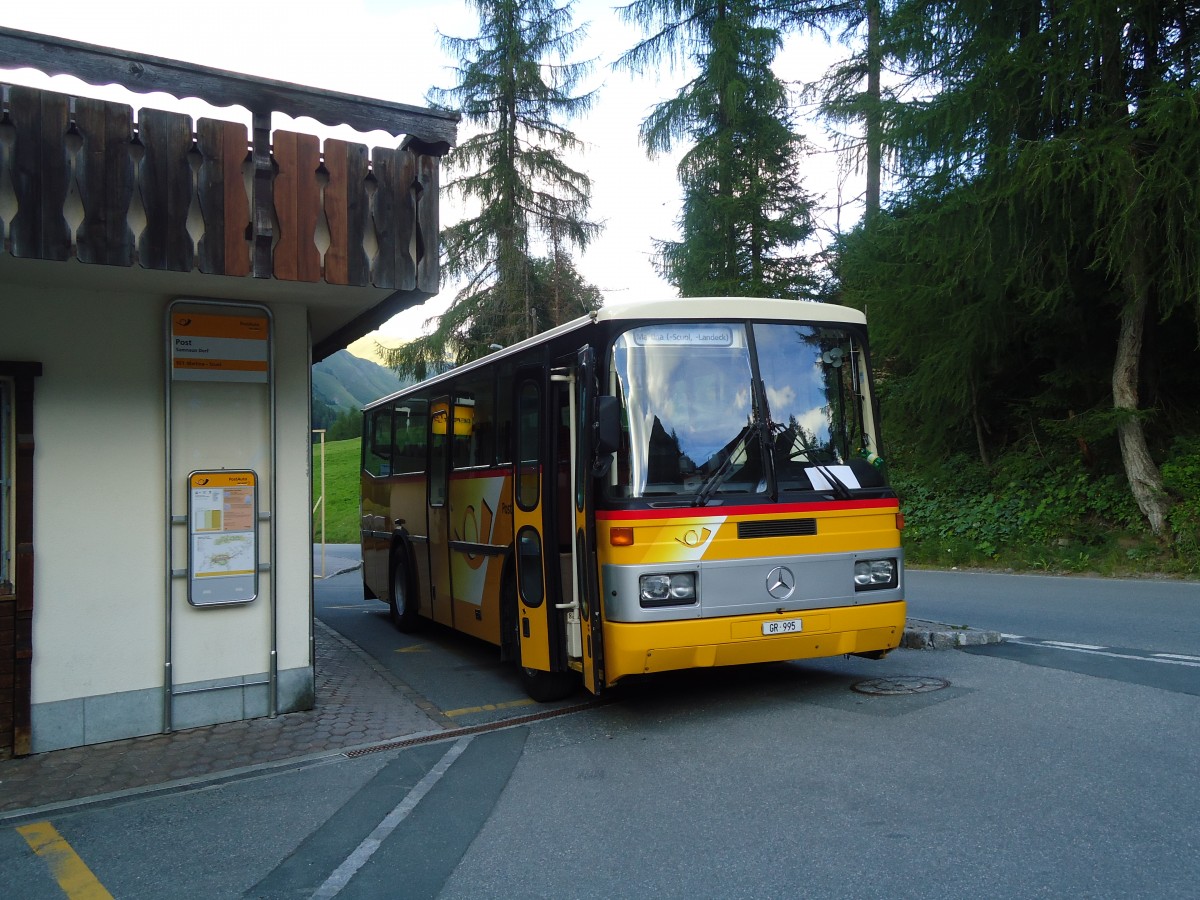 (128'301) - Zegg, Samnaun - GR 995 - Mercedes/FHS (ex PostAuto Graub�nden; ex P 23'325) am 7. August 2010 in Samnaun, Post