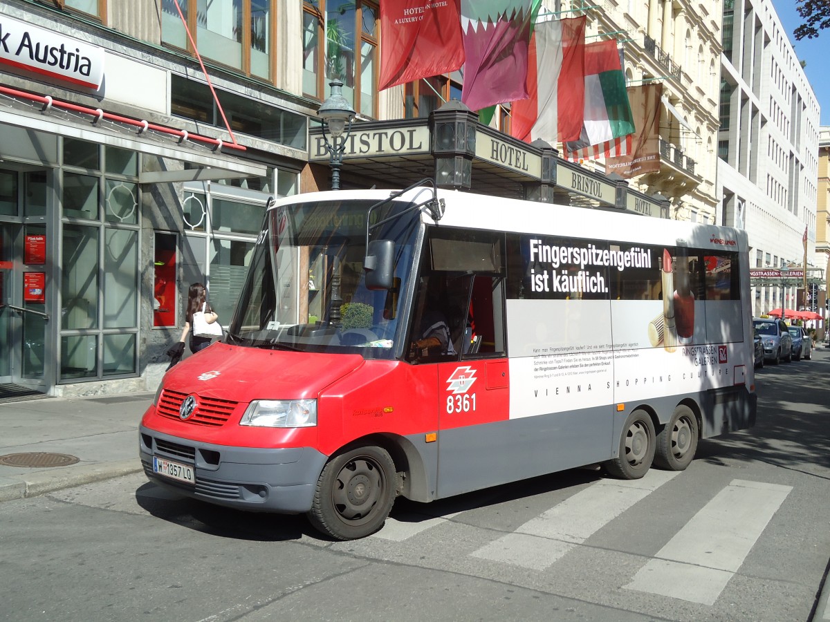 (128'400) - Wiener Linien - Nr. 8361/W 1357 LO - VW/Kutsenits am 9. August 2010 in Wien-K�rntner Ring, Oper
