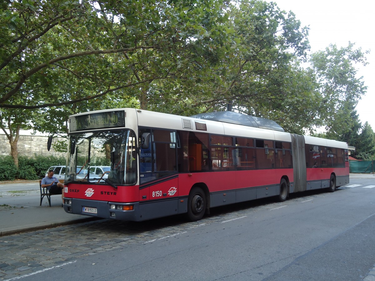 (128'450) - Wiener Linien - Nr. 8150/W 8150 LO - Gr�f/Steyr am 9. August 2010 in Wien, Heiligenstadt
