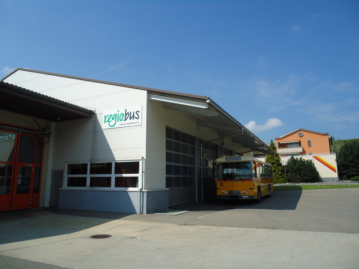 (128'870) - Osthues, Teufen - Nr. 15/AR 17'057 - Saurer/Leyland-Hess (ex AVG Grindelwald Nr. 15; ex RhV Altst�tten Nr. 42) am 21. August 2010 in Gossau, Depot Regiobus