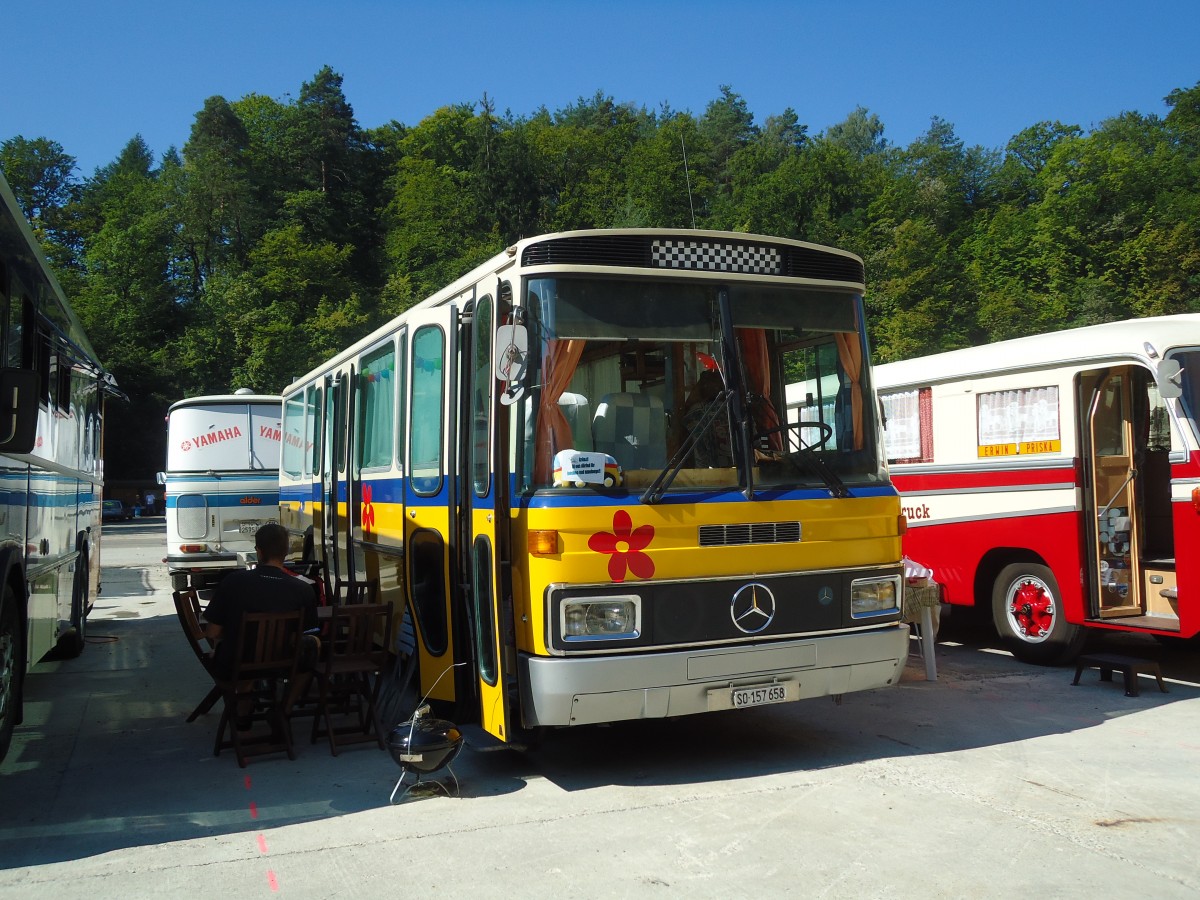 (128'980) - Reinhart, Selzach - SO 157'658 - Mercedes/T�scher (ex Gessinger, Bad Ragaz) am 22. August 2010 in Thayngen, Wohnbustreffen