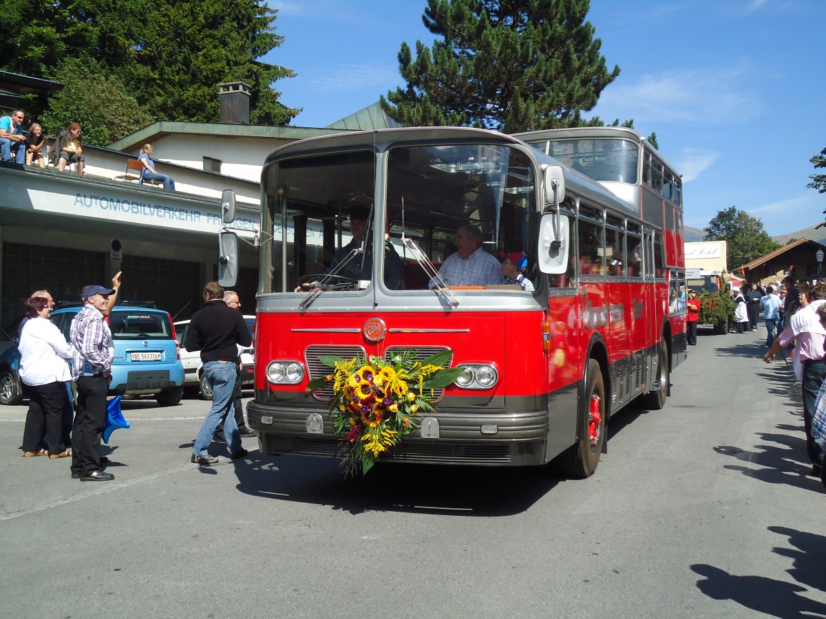 (129'423) - H�uselmann, Bern - Nr. 26/BE 160 U - FBW/Vetter-R&J Anderthalbdecker (ex AFA Adelboden Nr. 9) am 5. September 2010 beim Autobahnhof Adelboden