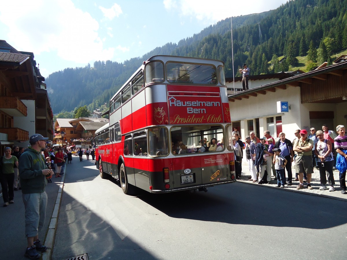 (129'424) - H�uselmann, Bern - Nr. 26/BE 160 U - FBW/Vetter-R&J Anderthalbdecker (ex AFA Adelboden Nr. 9) am 5. September 2010 beim Autobahnhof Adelboden