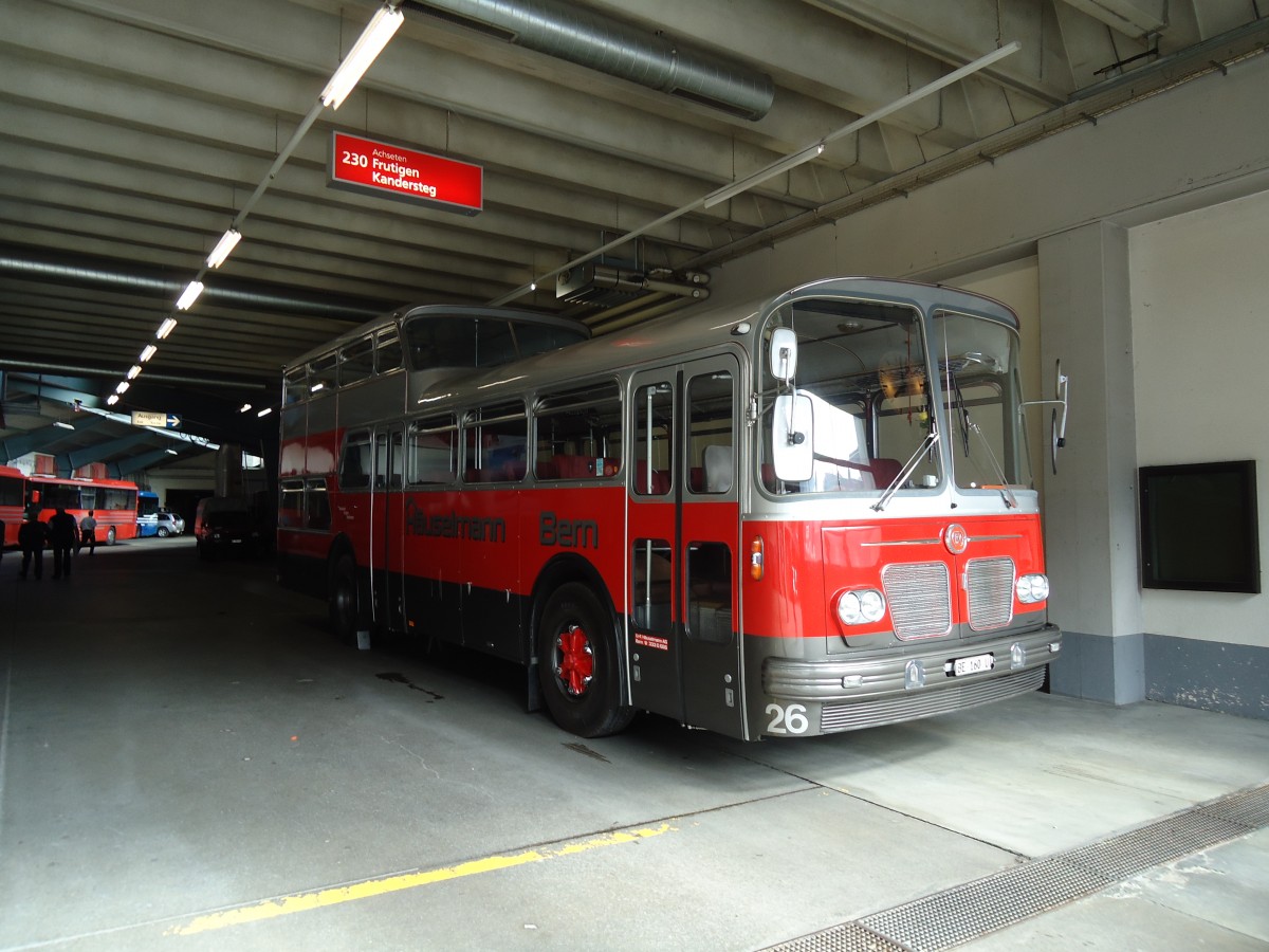 (129'508) - H�uselmann, Bern - Nr. 26/BE 160 U - FBW/Vetter-R&J Anderthalbdecker (ex AFA Adelboden Nr. 9) am 5. September 2010 im Autobahnhof Adelboden