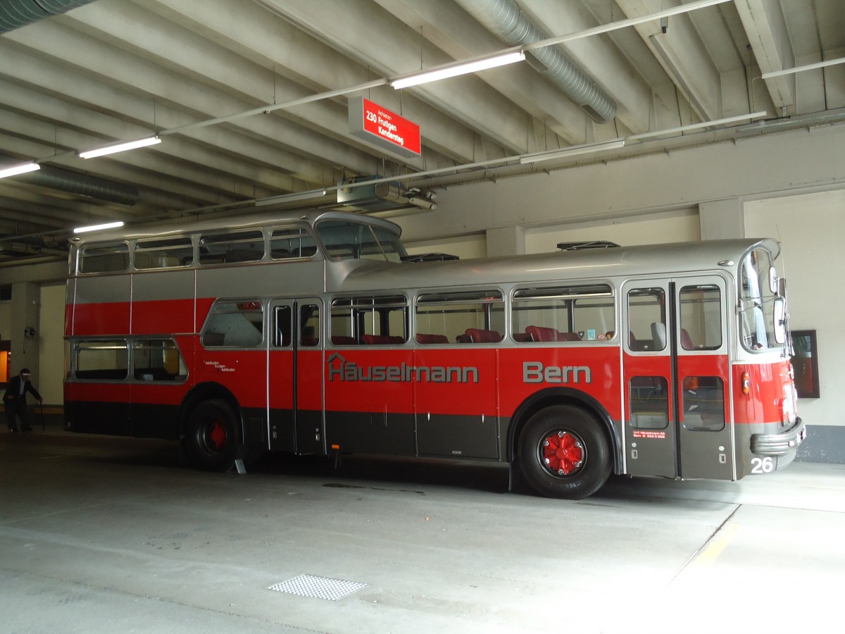 (129'509) - H�uselmann, Bern - Nr. 26/BE 160 U - FBW/Vetter-R&J Anderthalbdecker (ex AFA Adelboden Nr. 9) am 5. September 2010 im Autobahnhof Adelboden