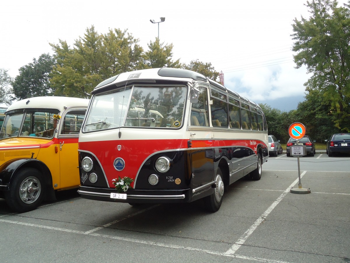 (129'792) - Fischer, Chur - GR 2 U - Saurer/FHS (ex Zumwald, Fribourg; ex Schwitter, Kandersteg; ex Winterhalder, Z�rich) am 18. September 2010 in Chur, Obere Au