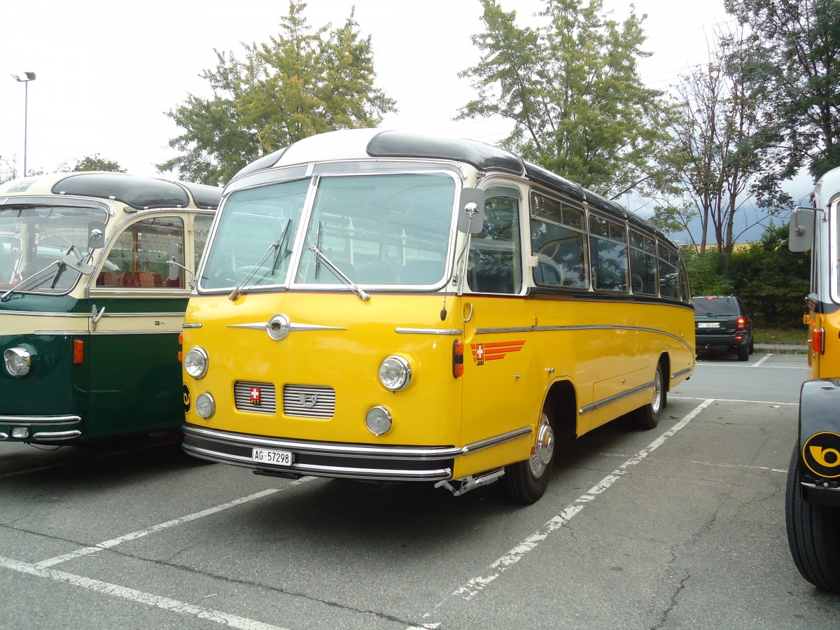 (129'804) - Zimmerli J., Oftringen - AG 57'298 - Berna/T�scher (ex Stutz, Oberlunkhofen; ex Leu, Schongau; ex Wicki, Bremgarten; ex P 22'054; ex P 20'704) am 18. September 2010 in Chur, Obere Au