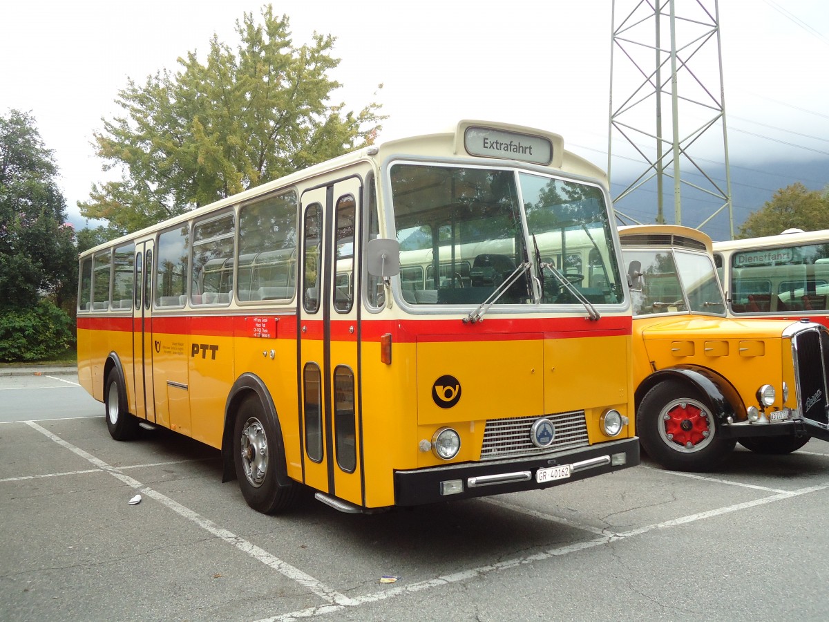 (129'813) - HPTrans, Thusis - GR 40'162 - Saurer/T�scher (ex Mauerhofer, Worb; ex Erni, Schupfart Nr. 3; ex P 24'636) am 18. September 2010 in Chur, Obere Au