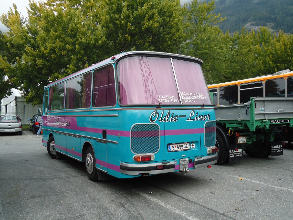 (129'834) - Aus Oesterreich: W�stner, Bezau - B 499 DZ - Setra am 18. September 2010 in Chur, Obere Au