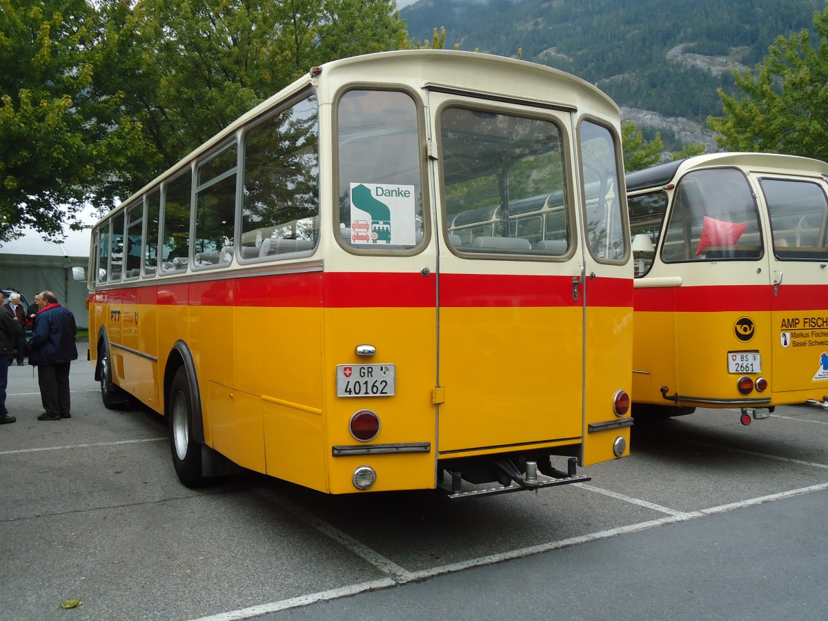 (129'841) - HPTrans, Thusis - GR 40'162 - Saurer/T�scher (ex Mauerhofer, Worb; ex Erni, Schupfart Nr. 3; ex P 24'636) am 18. September 2010 in Chur, Obere Au