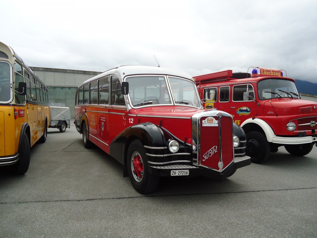 (129'930) - Meier, Gr�t - Nr. 12/ZH 27'216 - FBW/R&J (ex Wespe, Altst�tten; ex AFA Adelboden Nr. 12) am 18. September 2010 in Breil, Milit�ranlage