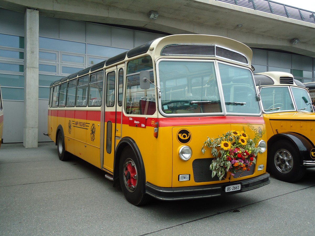 (129'953) - Fischer, Basel - Nr. 21/BS 2661 - FBW/Gangloff (ex B�tra, Birr Nr. 21; ex P 24'160) am 18. September 2010 in Breil, Milit�ranlage