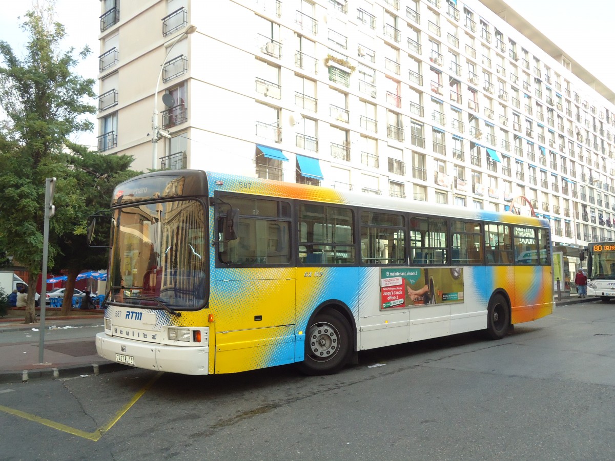 (130'506) - RTM Marseille - Nr. 587/7427 RL 13 - Heuliez am 15. Oktober 2010 in Marseille, Canebi�re Bourse