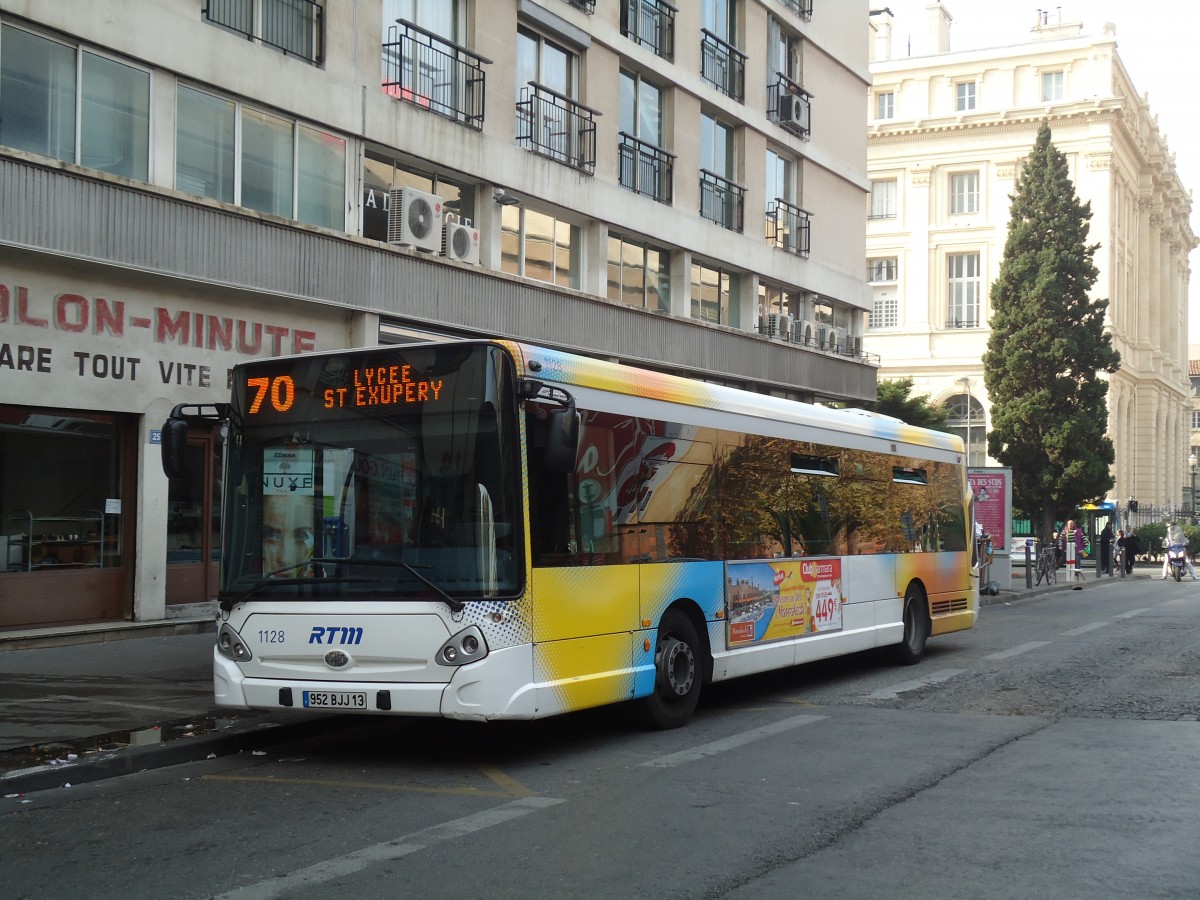 (130'518) - RTM Marseille - Nr. 1128/952 BJJ 13 - Heuliez am 15. Oktober 2010 in Marseille, Canebi�re Bourse
