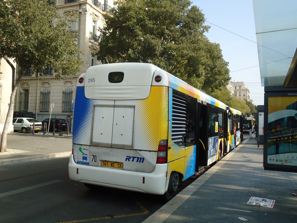 (130'533) - RTM Marseille - Nr. 285/741 WZ 13 - Mercedes am 15. Oktober 2010 Marseille, Reformes Canebi�re