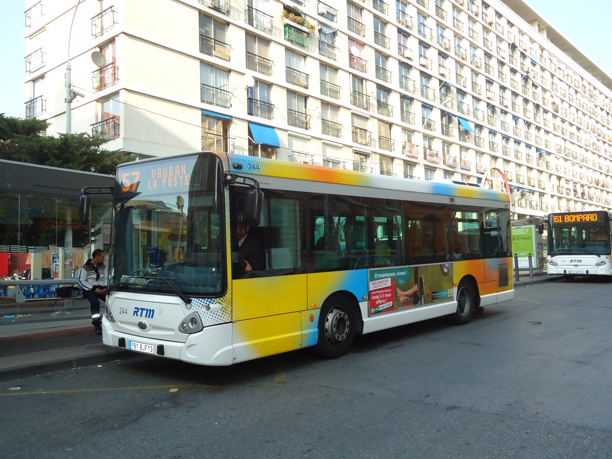 (130'620) - RTM Marseille - Nr. 244/191 BJF 13 - Heuliez am 15. Oktober 2010 in Marseille, Canebi�re Bourse