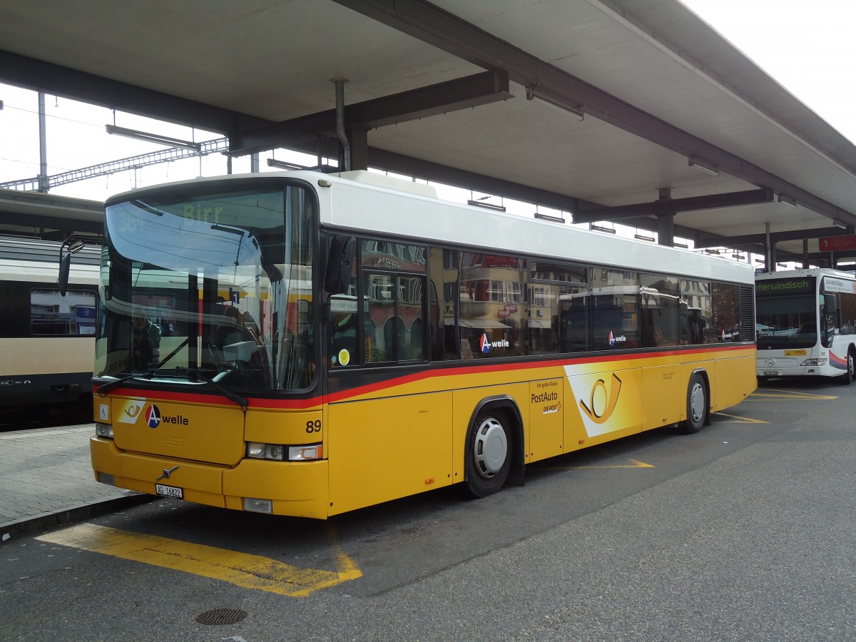 (130'829) - Voegtlin-Meyer, Brugg - Nr. 89/AG 16'822 - Volvo/Hess am 30. Oktober 2010 beim Bahnhof Brugg