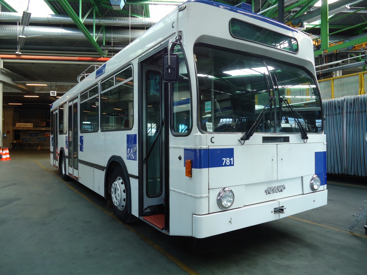 (130'920) - TL Lausanne - Nr. 781 - NAW/Lauber Trolleybus am 13. November 2010 in Lausanne, D�p�t Pr�laz