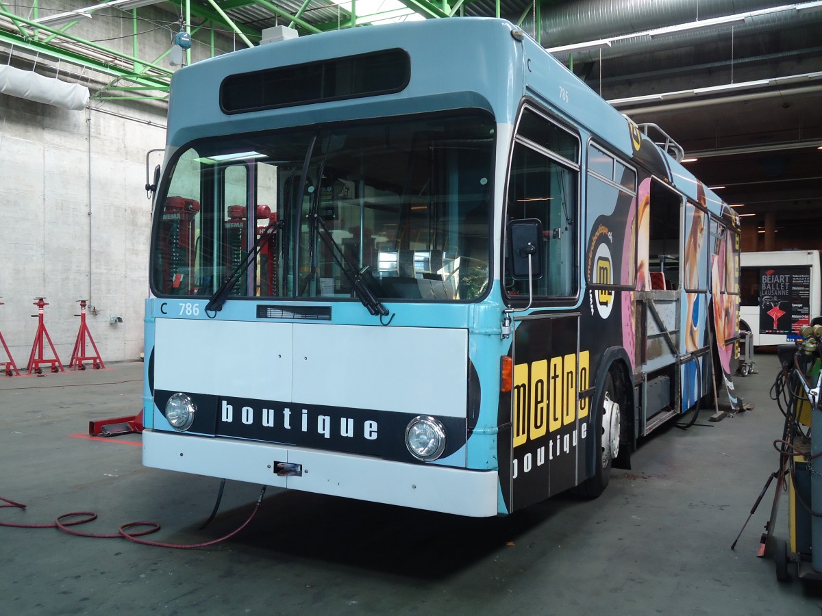 (130'934) - TL Lausanne - Nr. 786 - NAW/Lauber Trolleybus am 13. November 2010 in Lausanne, D�p�t Pr�laz