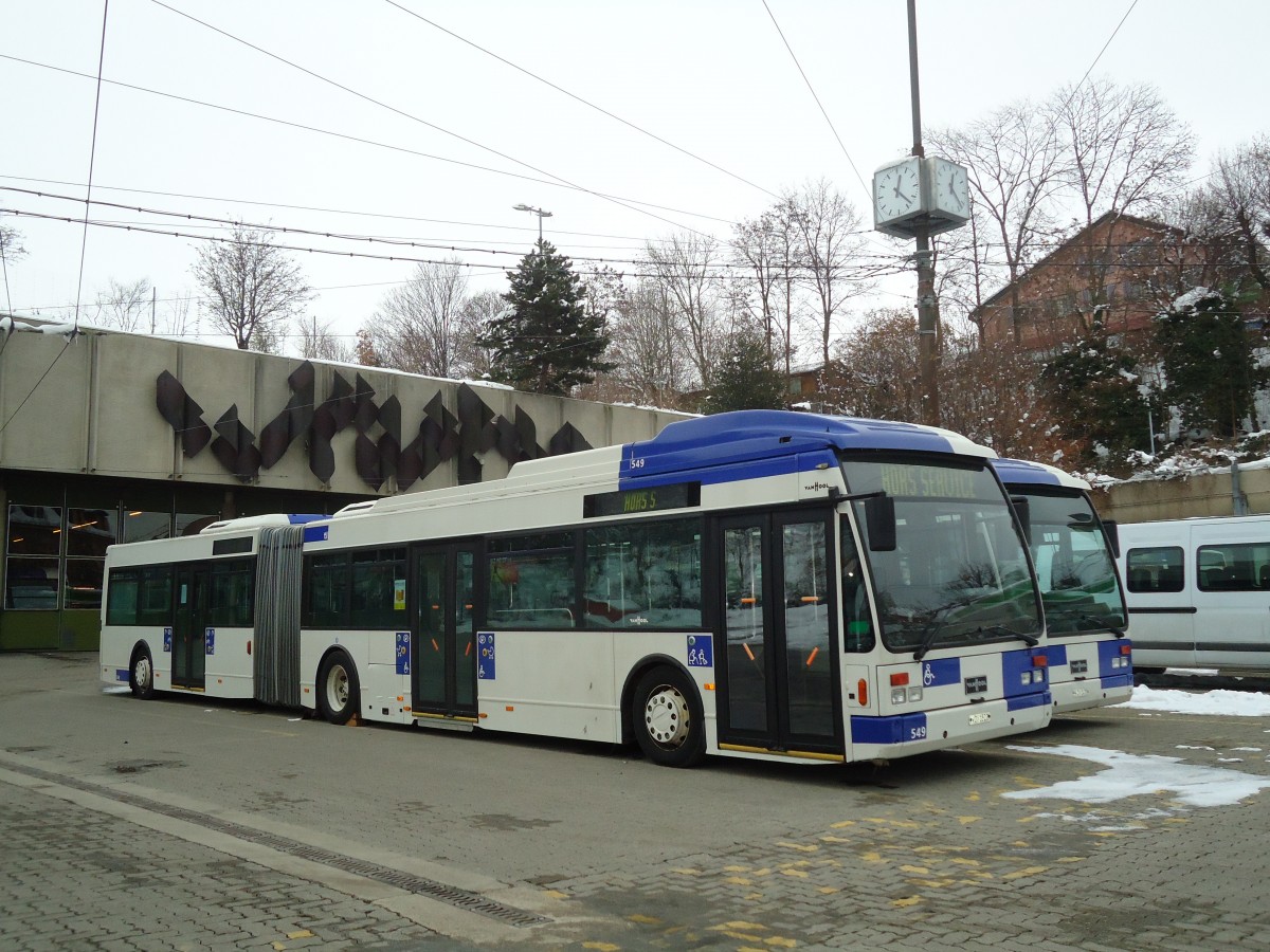 (131'216) - TL Lausanne - Nr. 549/VD 1520 - Van Hool am 5. Dezember 2010 in Lausanne, D�p�t Borde
