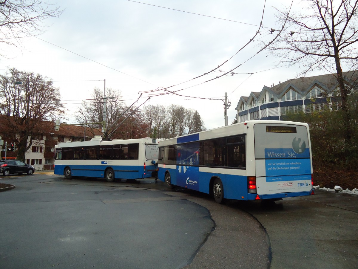 (131'488) - VBL Luzern - Nr. 307 - Lanz+Marti/Hess Personenanh�nger am 8. Dezember 2010 in Luzern, Maihof