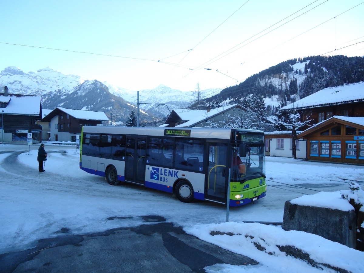 (131'925) - AFA Adelboden - Nr. 56/BE 611'030 - MAN/G�ppel am 1. Januar 2011 beim Bahnhof Lenk