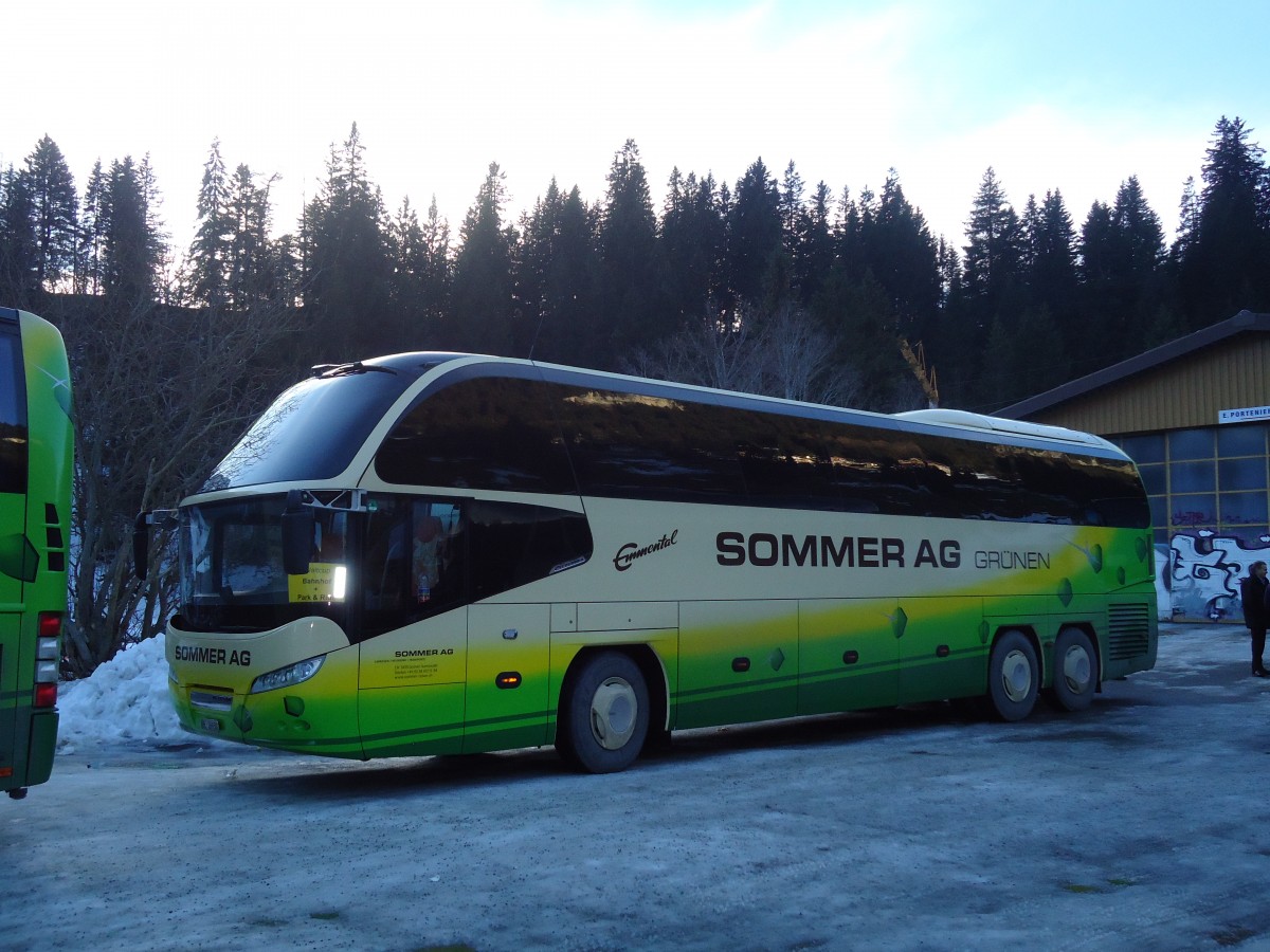 (131'979) - Sommer, Gr�nen - BE 26'938 - Neoplan am 8. Januar 2011 in Adelboden, Mineralquelle