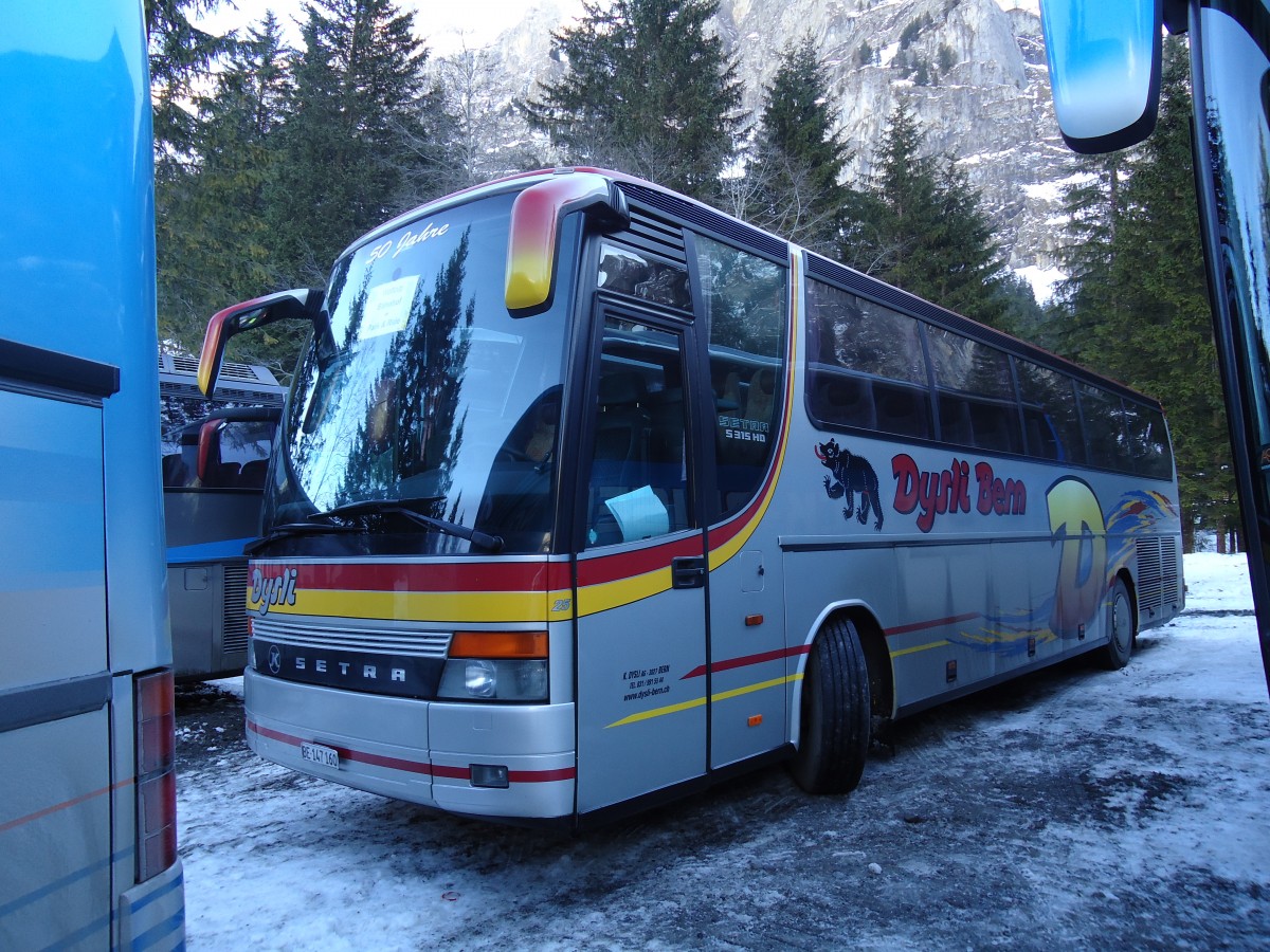 (132'120) - Dysli, Bern - Nr. 25/BE 147'160 - Setra (ex N�vermann, D-Mettmann) am 8. Januar 2011 in Adelboden, Unter dem Birg