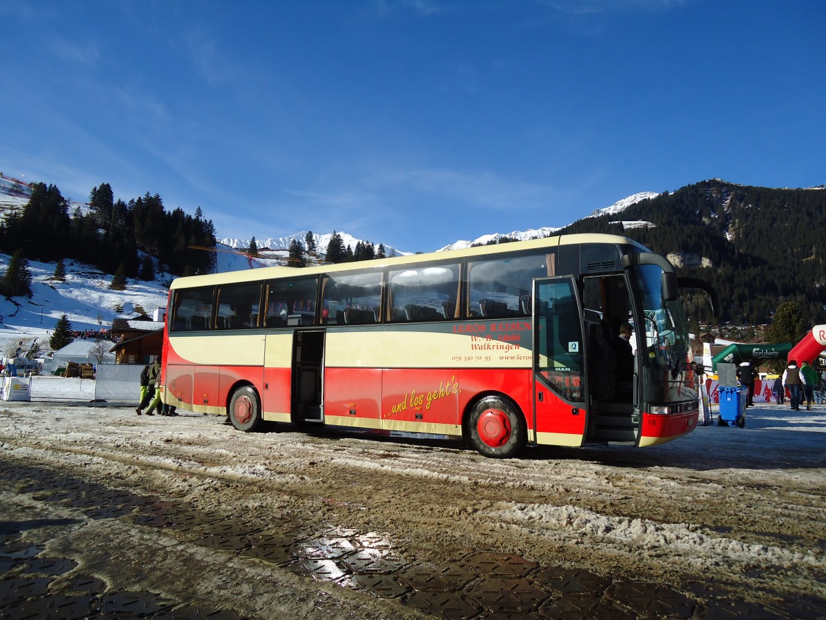 (132'160) - L�thi, Walkringen - Nr. 18/BE 2077 - MAN (ex Dillier, Sarnen Nr. 18) am 8. Januar 2011 in Adelboden, Weltcup