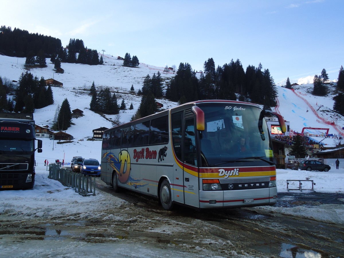 (132'174) - Dysli, Bern - Nr. 25/BE 147'160 - Setra (ex N�vermann, D-Mettmann) am 8. Januar 2011 in Adelboden, Weltcup