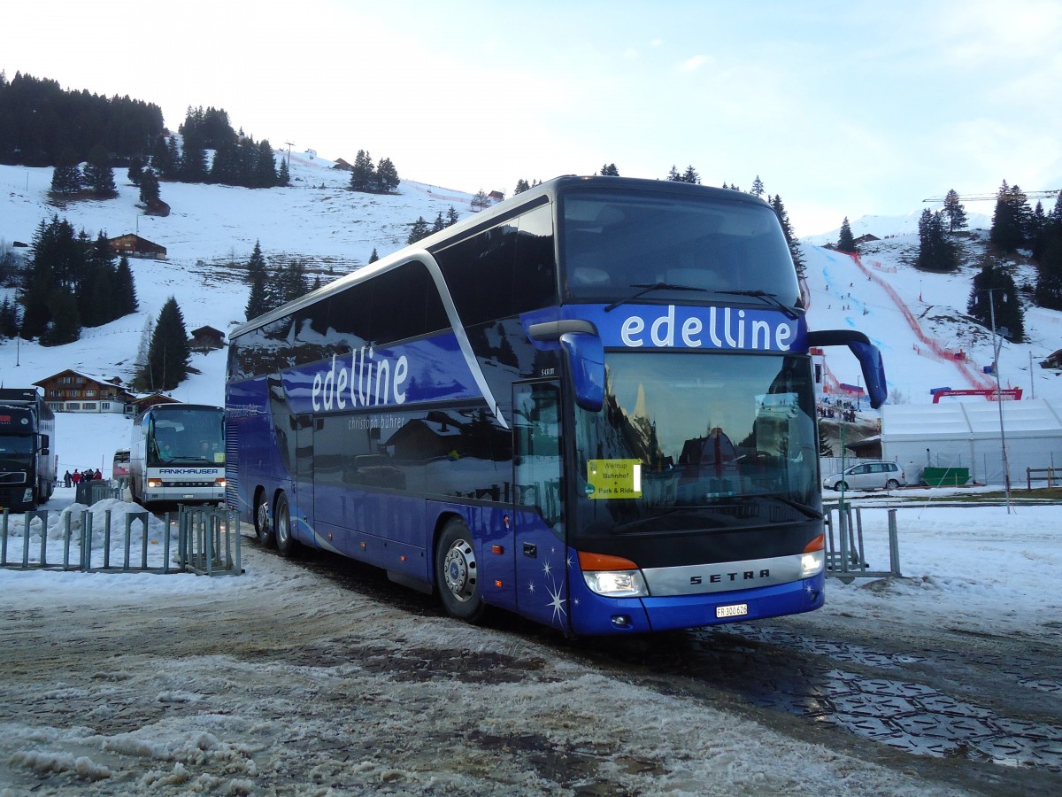 (132'210) - B�hrer, Kerzers - FR 300'626 - Setra am 8. Januar 2011 in Adelboden, Weltcup