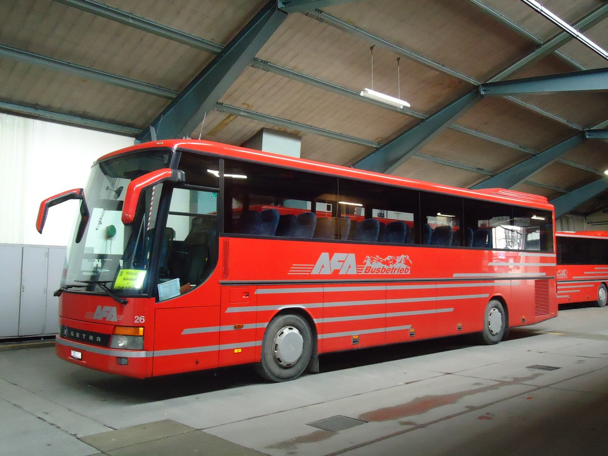 (132'279) - AFA Adelboden - Nr. 26/BE 21'181 - Setra (ex Nr. 16; ex Fr�hlich, D-Ludwigshafen/Rhein) am 9. Januar 2011 im Autobahnhof Adelboden