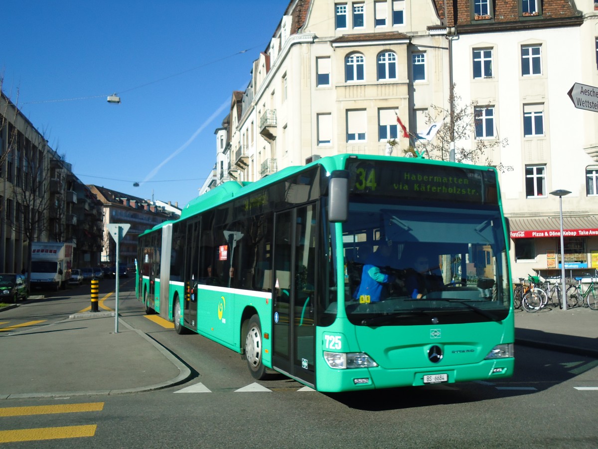 (132'535) - BVB Basel - Nr. 725/BS 6684 - Mercedes am 7. Februar 2011 in Basel, Wettsteinplatz