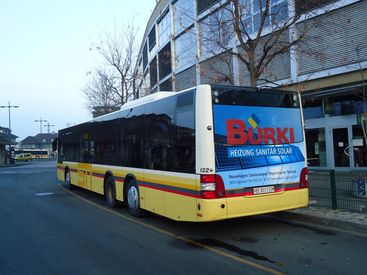 (132'608) - STI Thun - Nr. 132/BE 801'132 - MAN am 18. Februar 2011 bei der Schiffl�ndte Thun